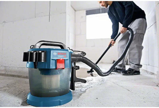 Bosch GAS 18V-10 L Aspirator Reîncărcabil Lichide / Solide Fără Încărcător și Baterie cu Inoxidabil Recipient 10lt