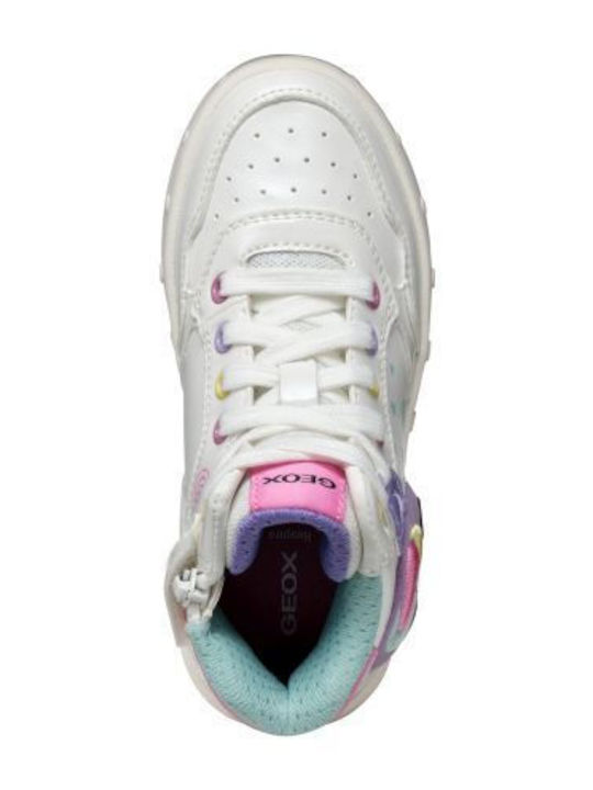 Skylin Kinder Sneakers Hoch Anatomisch mit Lichtern Weiß