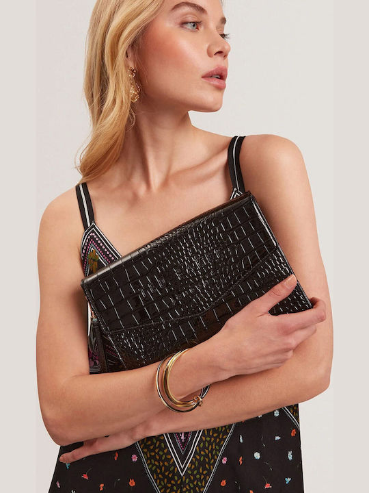 Crocey Plic De Mână Crocodil Negru
