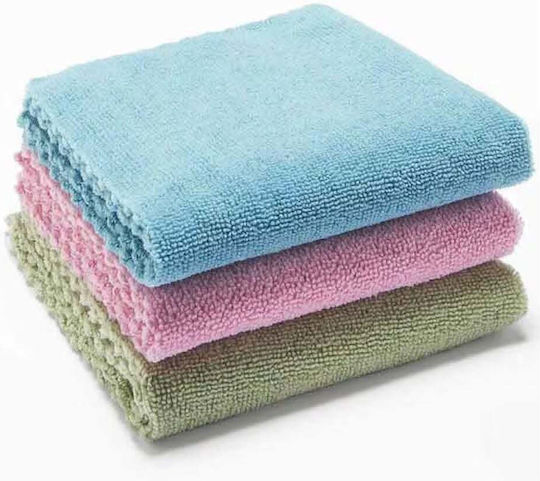 Vileda Microfibre Cloth Cleaning Cloths with Microfibers General Use Multicolour 30x30cm 3 Pieces