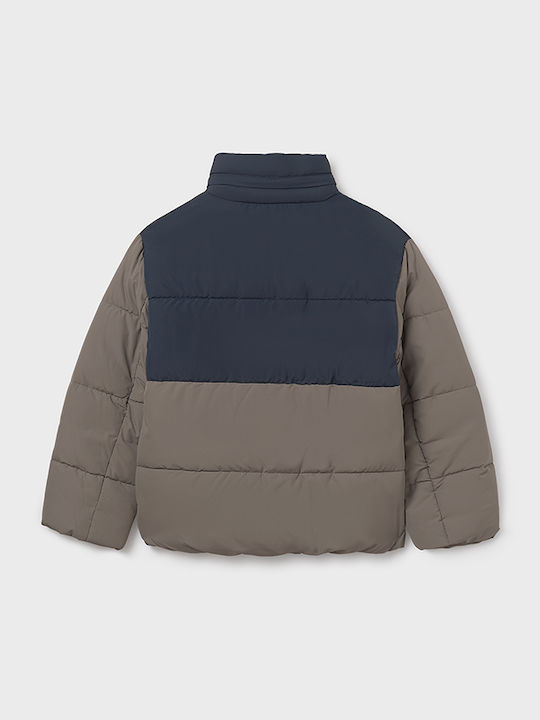 Kinder Freizeitjacke Kurz mit Kapuze Stone-blue