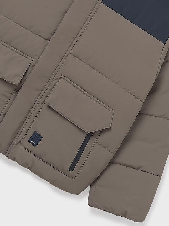 Kinder Freizeitjacke Kurz mit Kapuze Stone-blue