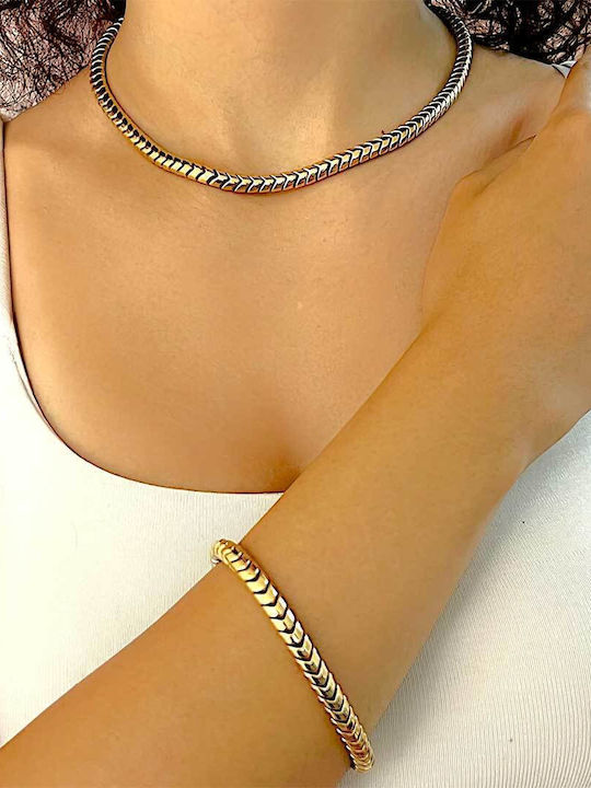 Xryseio Дамско Гривна от Бяло злато 14K