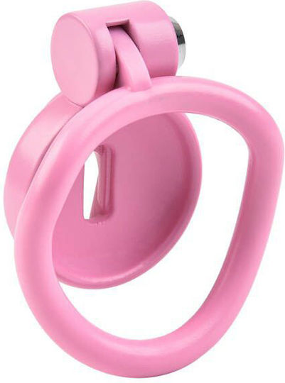 Button Lock Pussy Sissy Chastity Cock Cage Pink