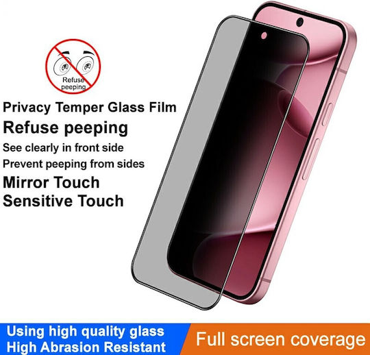 Imak Privacy Full Face Tempered Glass Negru (Google Pixel 9 Pro XL / Pixel 10 Pro XL)