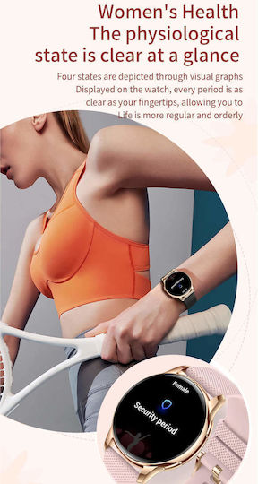 Microwear Y11 Smartwatch with Heart Rate Monitor (Gold Steel)