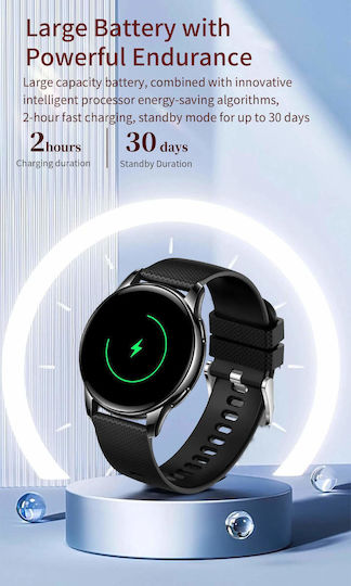Microwear Y11 Smartwatch with Heart Rate Monitor (Gold Steel)