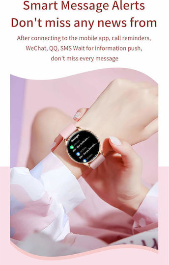 Microwear Y11 Smartwatch with Heart Rate Monitor (Gold Steel)
