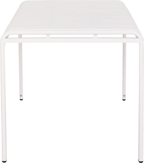 Rachel Outdoor Dinner Foldable Aluminum Table White 150x80x75cm