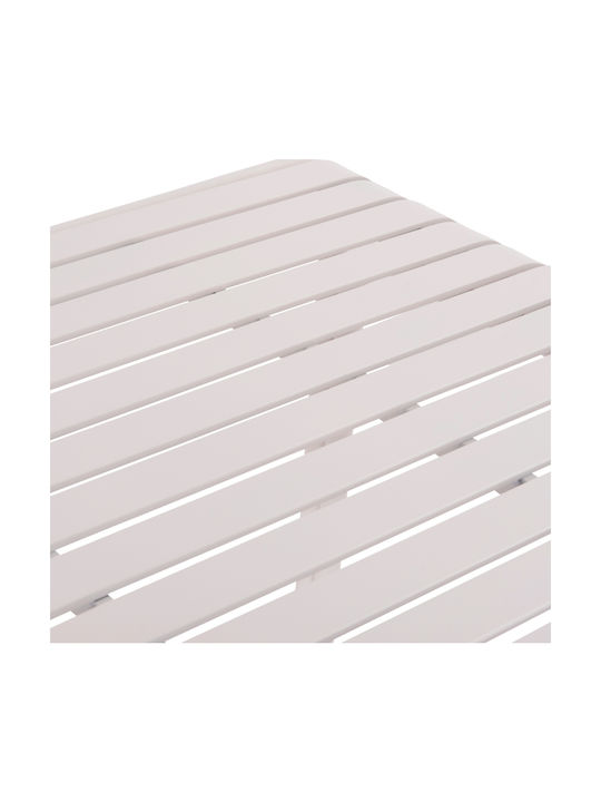 Masa Catering pentru spații exterioare Aluminiu Pliabil Rachel Alb 150x80x75buc