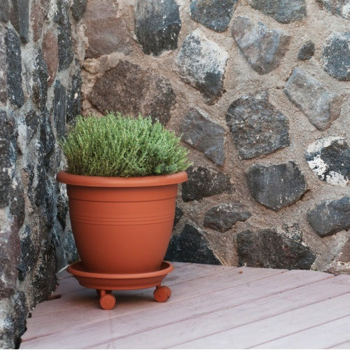 Viomes Чиния Пот Terracotta с колела 42x42бр