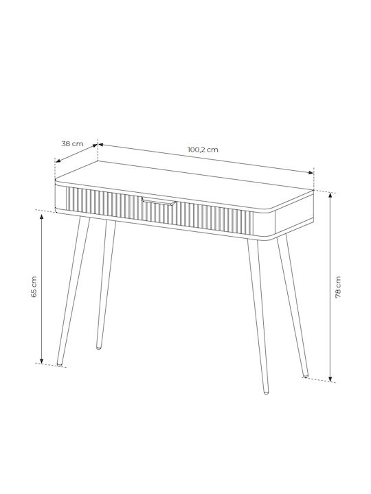 Lante Console From Wood & Metal White L100xW38xH78cm