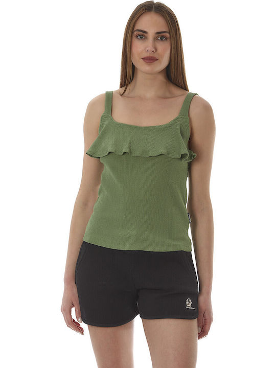 Women's Blouse Sleeveless Khaki