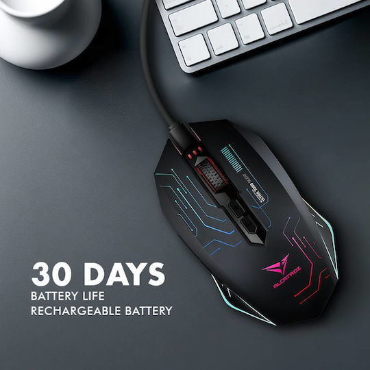 Alcatroz Air Ultra 6000 Ασύρματο RGB Gaming Ποντίκι Μαύρο