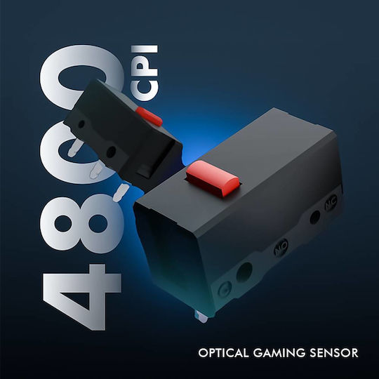Alcatroz Air Ultra 6000 Ασύρματο RGB Gaming Ποντίκι Μαύρο