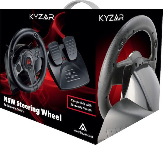 Kyzar Τιμονιέρα με Πετάλια για Switch (R2GNSWRACINGWHEEL)