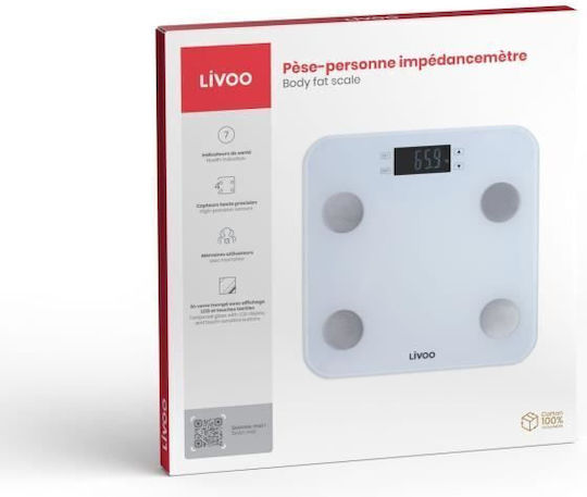 Livoo Digital Badezimmerwaage in Weiß Farbe DOM427W