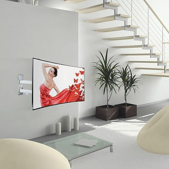 Barkan 3400W Βάση Τηλεόρασης Τοίχου με Βραχίονα έως 65" και 40kg Λευκό