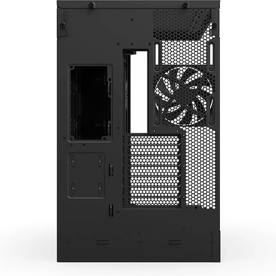 NZXT H9 Flow Gaming Midi Tower Κουτί Υπολογιστή με Πλαϊνό Παράθυρο Μαύρο