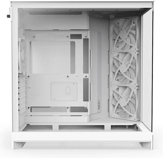 NZXT H9 Flow Gaming Midi Tower Κουτί Υπολογιστή με Πλαϊνό Παράθυρο Λευκό