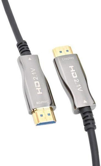 Anga HDMI 2.1 Ultra High Speed 48Gbps 4K 120Hz HDR VRR Cable HDMI Male - HDMI Male 10m Black