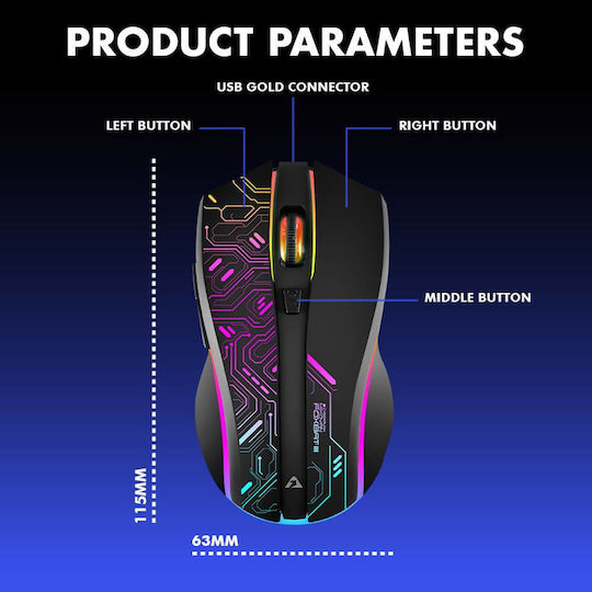 Armaggeddon Mikoyan Foxbat-III Wireless RGB Gaming Mouse Cyberpunk White