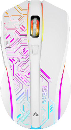 Armaggeddon Mikoyan Foxbat-III Wireless RGB Gaming Mouse Cyberpunk White