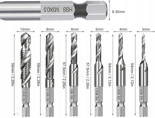 Verk Group Κωνικό Τρυπάνι HSS για Μέταλλο 0-1mm