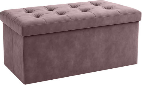 Collapsible Bench Stool with Storage Space Gray 76x38x38cm
