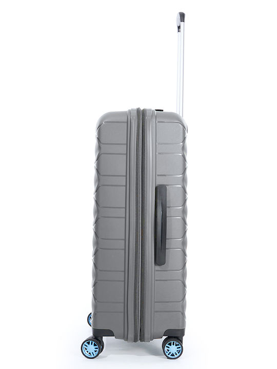Dielle Large Travel Suitcase Hard Charcoal with 4 Wheels