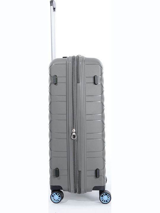 Dielle Large Travel Suitcase Hard Charcoal with 4 Wheels