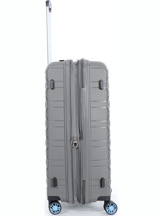 Dielle Large Travel Suitcase Hard Charcoal with 4 Wheels