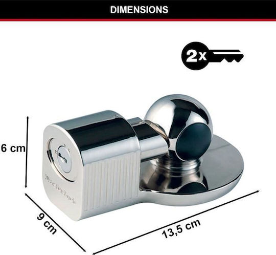 Master Lock Λουκέτο Πέταλο με Κλειδί 48mm Γκρι