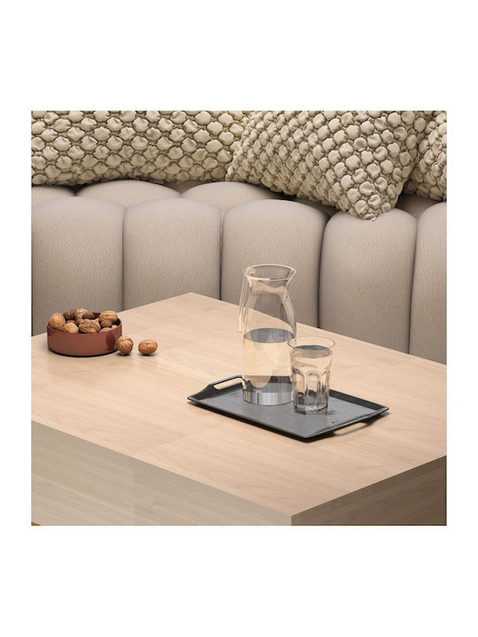 Rectangular Central Coffee Table Aravis Wooden Natural Colour W80xL60xH42cm