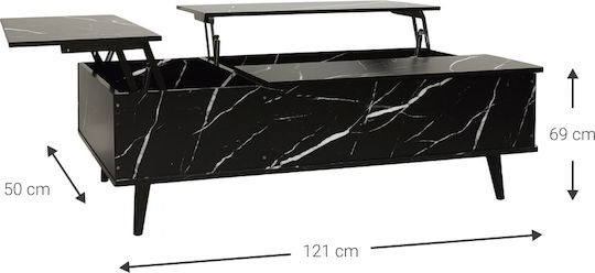 Masa De Cafea Centrală Rectangulară Sterling Din Lemn Mauro L121xL69xÎ40cm