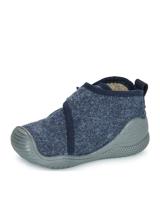 Kinderhausschuhe Stiefel Blau