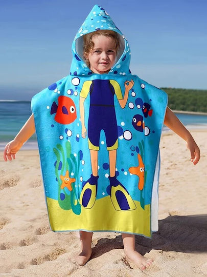 Light Blue Diver Παιδικό Πόντσο Κουκούλα Queen Mother