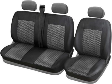 2+1 Universelle Autositzbezüge Grau Leder Mittelstück