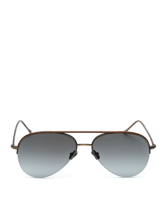 Belstaff Unisex Γυαλιά Ηλίου με Γκρι Μεταλλικό Σκελετό και Γκρι Ντεγκραντέ Φακό