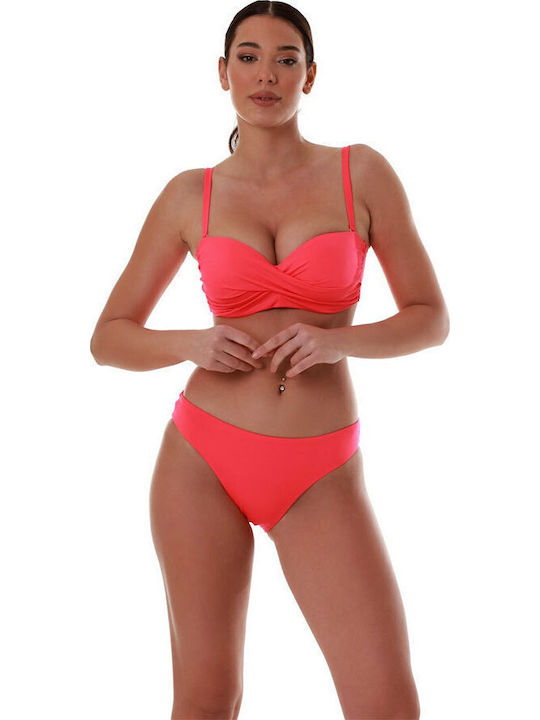 Strapless Bikini with Adjustable Straps Fuchsia