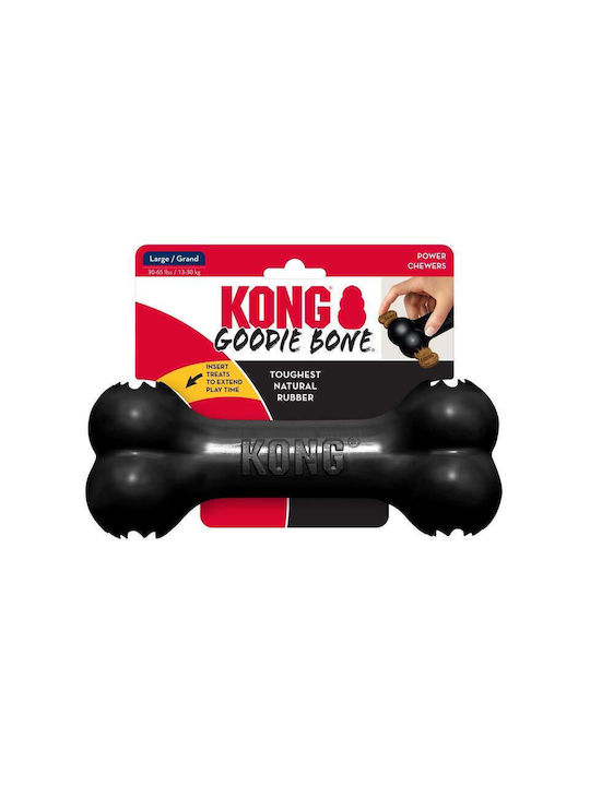 Kong Goodie Dog Bone Chewing Toy Rubber Large 21.5cm Black 1pc