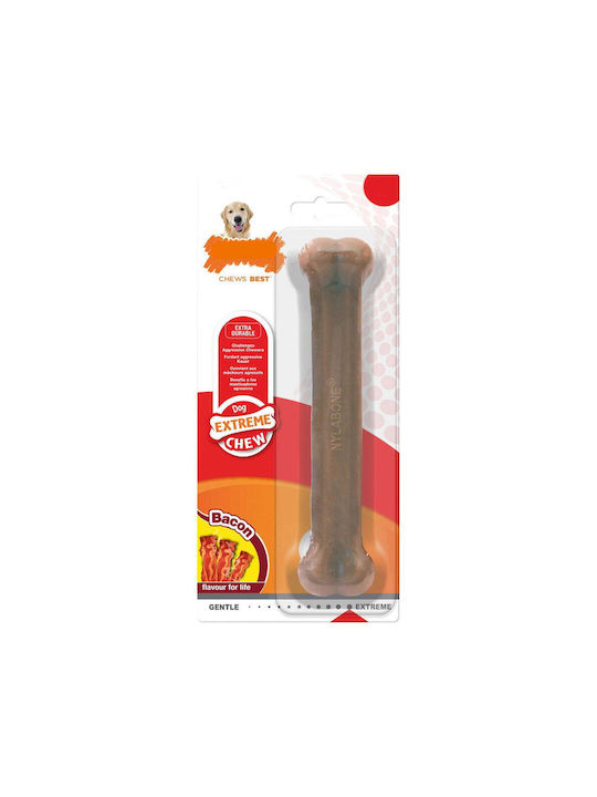 Nylabone Power Παιχνίδι Κόκκαλο Σκύλου Μασητικό με Γεύση Μπέικον XLarge 19εκ. Καφέ 1τμχ