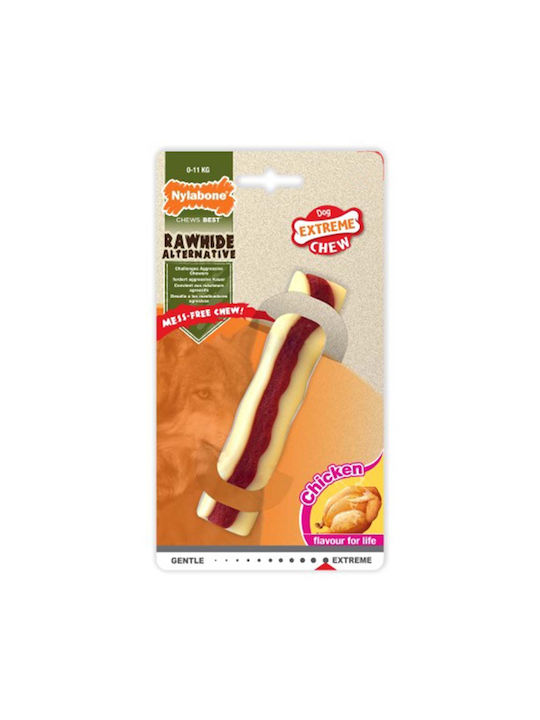 Nylabone Игра Кокал Куче Дъвчащо с Вкус Пилешко Large Бял 1бр