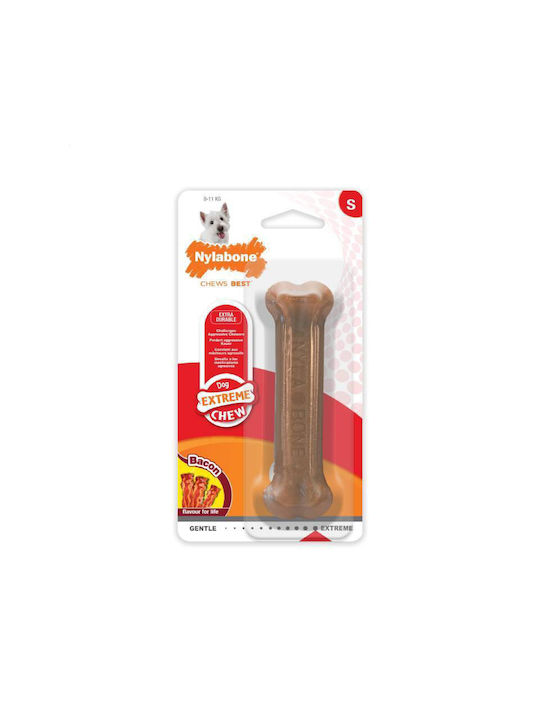 Nylabone Extreme Bone Toy Dog Chewable with Flavor Bacon XSmall 1pcs