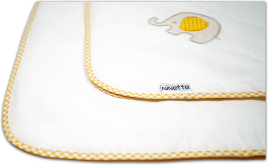 Ninetta Bebe Flanell-Kuscheldecke Weiß 90x90cm.