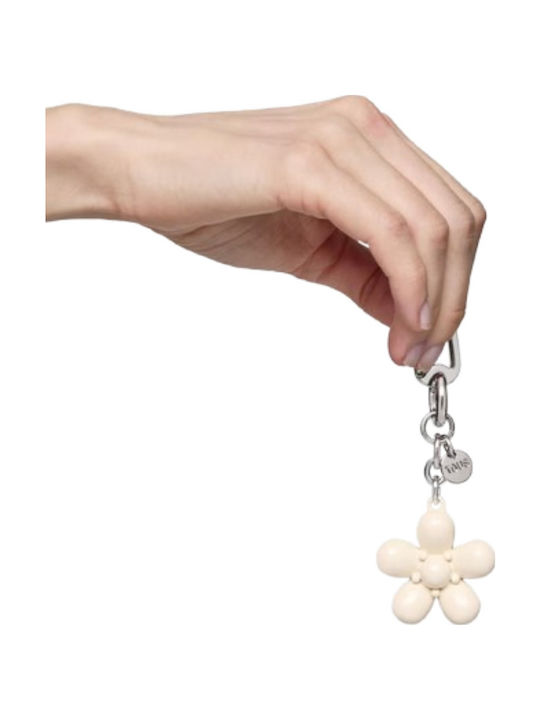 Tous Keychain Puffed Daisy Flower Beige 359470 Women’s