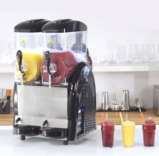 Hendi 274224 Slushy-Maschine mit Fassungsvermögen 2x12lt