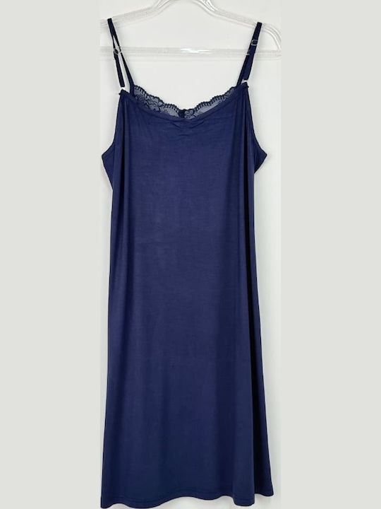 Sorrisino Summer Women's Nightdress Navy Blue