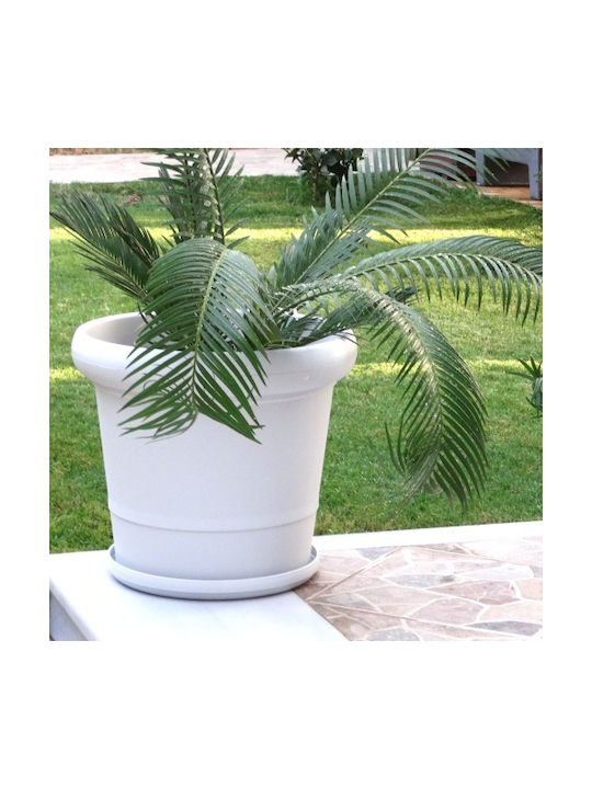 Flower Pot Gea 25lt-d41x35.50 cm-gray Beige