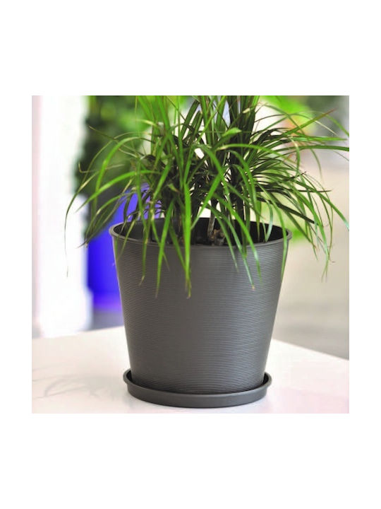 Flower Pot Round Innova 38lt-d39x48h cm-gray brown